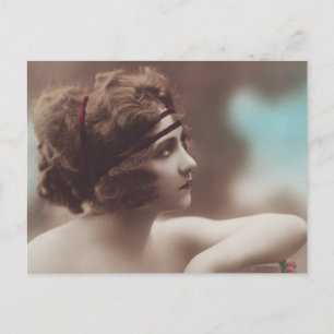 Beutiful Belle Epoque Frau Vintage Postkarte