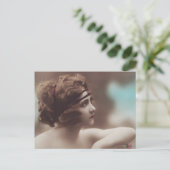 Beutiful Belle Epoque Frau Vintage Postkarte (Stehend Vorderseite)