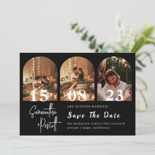 Beutiful Minimal Save The Date Arch  Einladung (Stehend Vorderseite)