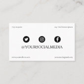 Beuty Lashes Visitenkarten für Lasuren, braun Visitenkarte (Rückseite)