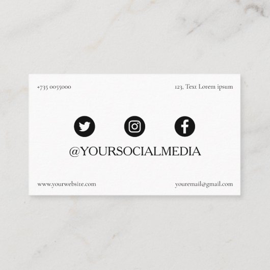 Beuty Lashes Visitenkarten für Lasuren, braun Visitenkarte (Rückseite)