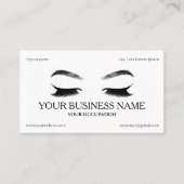 Beuty Lashes Visitenkarten für Lasuren, braun Visitenkarte (Vorderseite)