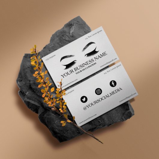 Beuty Lashes Visitenkarten für Lasuren, braun Visitenkarte