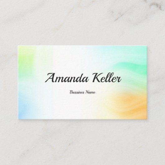 Beuty Watercolor Visitenkarte (Vorderseite)