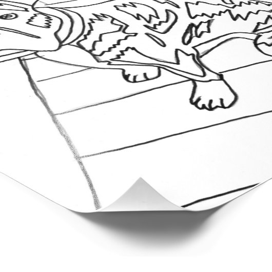 Bev the Pup Print Fotodruck (Ecke)