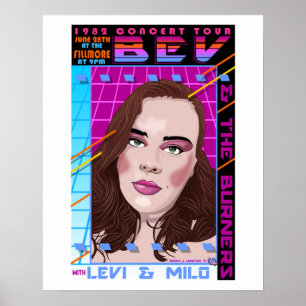 Bev und das Burners Konzertposter Marissa inspirie Poster