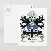 Bevan Familienwappen Postkarte (Vorne/Hinten)