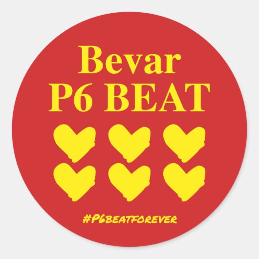 Bevar P6 BEAT Runder Aufkleber (Vorderseite)