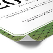 Bevel universellen Mitarbeiterjubiläumszertifikat Poster (Ecke)