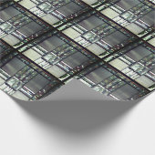 Beveled Glas Birch Bäume metallisch silber modern Geschenkpapier (Ecke)