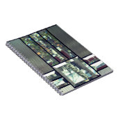 Beveled Glas Birch Bäume metallisch silber modern Notizblock (Rechte Seite)