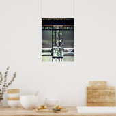 Beveled Glas Birch Bäume metallisch silber modern Poster (Küche)