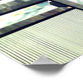 Beveled Glas Birch Bäume metallisch silber modern Poster (Ecke)