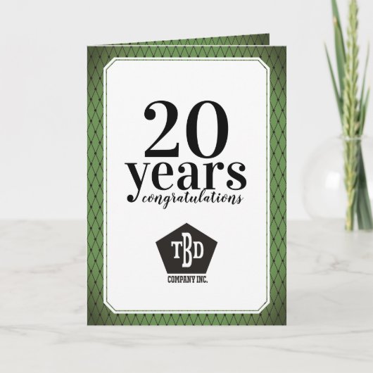 Beveled universelle Mitarbeiterjubiläumskarte Karte (Vorderseite)