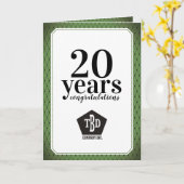 Beveled universelle Mitarbeiterjubiläumskarte Karte (Gelbe Blume)