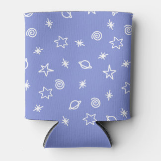 Beverage Cooler Blue Space Doodle Stars Planets Dosenkühler