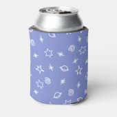 Beverage Cooler Blue Space Doodle Stars Planets Dosenkühler (Kanne Rückseite)