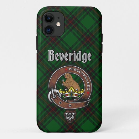 Beveridge Clan Abzeichen & Tartan Phone Case (Rückseite)