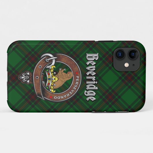 Beveridge Clan Abzeichen & Tartan Phone Case (Rückseite (Horizontal))