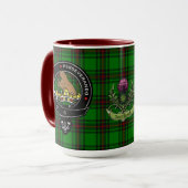 Beveridge Clan Abzeichen & Tartan Tasse (Vorderseite Links)