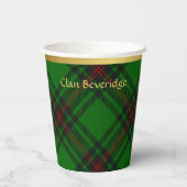 Beveridge Personalisiert Tartan Christmas Pappbecher (Rückseite)