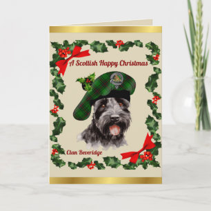 Beveridge Scottie Dog Personalisiert Xmas Karte