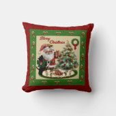 Beveridge Scottie & Santa Christmas Kissen (Vorderseite)
