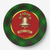 Beveridge Tartan Personalisiert Weihnachten Pappteller (Vorderseite)