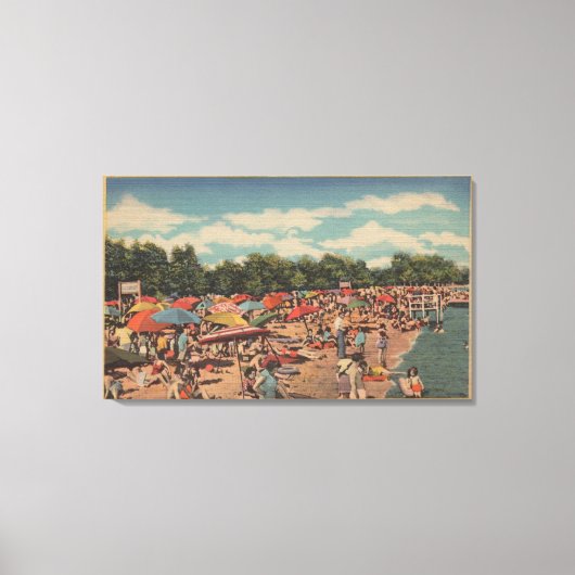 Beverley Beach, MD - Sonnenbadezene Leinwanddruck (Vorderseite)