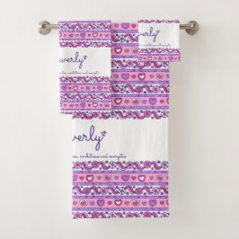 Beverley Name bedeutet Herzbrief B Handtücher