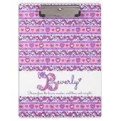 Beverley Name bedeutet Herzbrief B Zwischenablage Klemmbrett (Vorderseite)