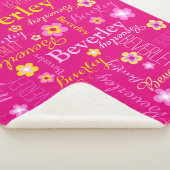 Beverley pink-gelbe Mädchen nennen Blume Decke Sherpadecke (3/4)