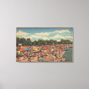 Beverley Strand, MD - ein Sonnenbad nehmende Szene Leinwanddruck