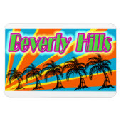 Beverly Hills 5 Palm Trees Magnet (Horizontal)