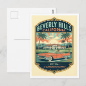 Beverly Hills CA Retro 1950s Travel Postkarte (Vorne/Hinten)