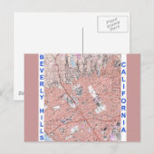 Beverly Hills California Physical Map 1995 Postkarte (Vorne/Hinten)