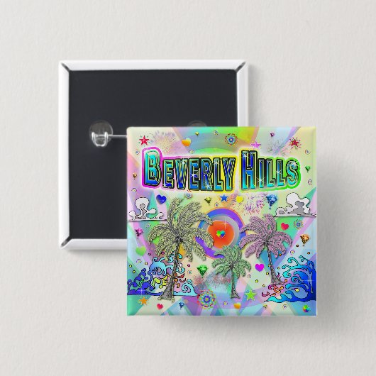 Beverly Hills Deep Dream Button (Vorne & Hinten)