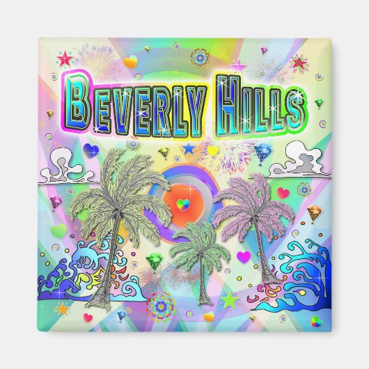 Beverly Hills Deep Dream Magnet (Vorne)