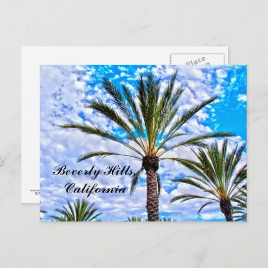 Beverly Hills, kalifornische Postkarte (Vorne/Hinten)