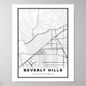 Beverly Hills Karte Poster (Vorne)