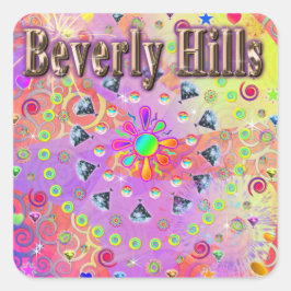 Beverly Hills Lucky Golden Sticker
