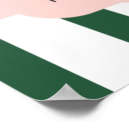 Beverly Hills Pink & Green Abschluss Willkommen Poster (Ecke)