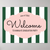 Beverly Hills Pink & Green Abschluss Willkommen Poster (Vorne)