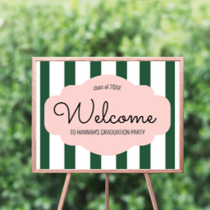 Beverly Hills Pink & Green Abschluss Willkommen Poster