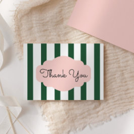 Beverly Hills Pink & Green Baby Dusche Dankeskarte