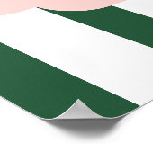 Beverly Hills Pink & Green Baby Dusche Willkommen Poster (Ecke)