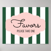 Beverly Hills Pink+Green Brautparty Gefälligkeitsz Poster (Vorne)