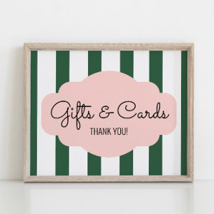 Beverly Hills Pink & Green Brautparty Geschenkzeic Poster