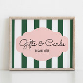 Beverly Hills Pink & Green Brautparty Geschenkzeic Poster