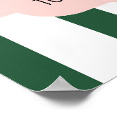 Beverly Hills Pink & Green Brautparty Willkommen Poster (Ecke)